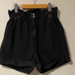 H&M Black High-Waist Women's Shorts